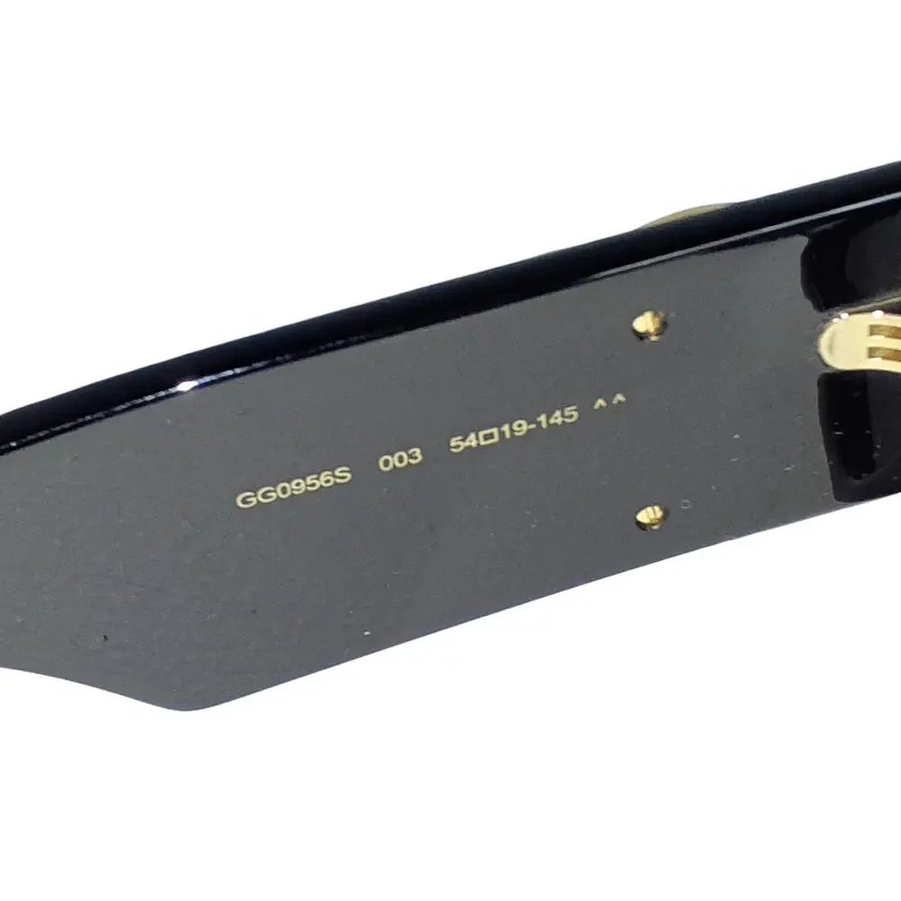 Gucci Oversized Black GG Logo Square Sunglasses
